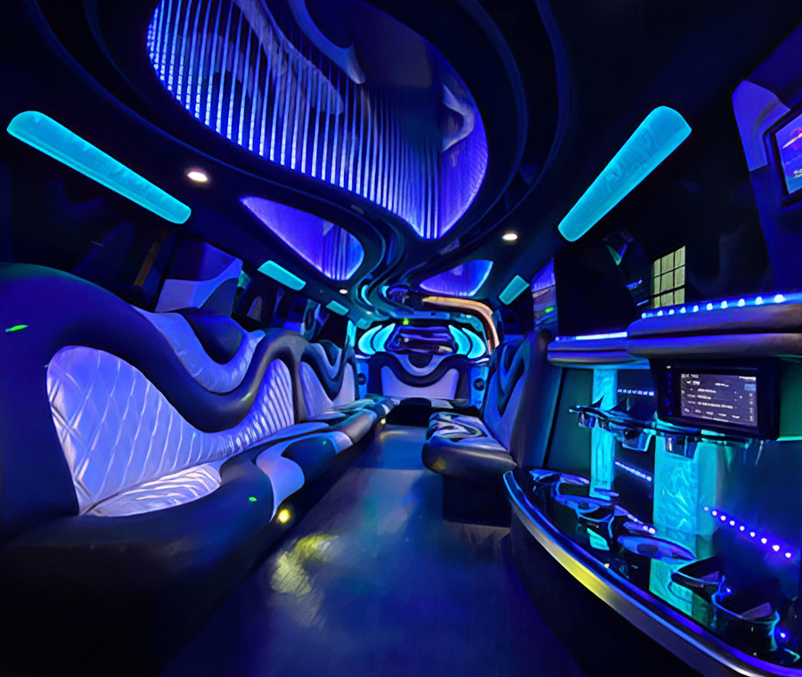 led lighting on the limo