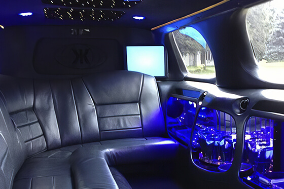 leather seating on the limo